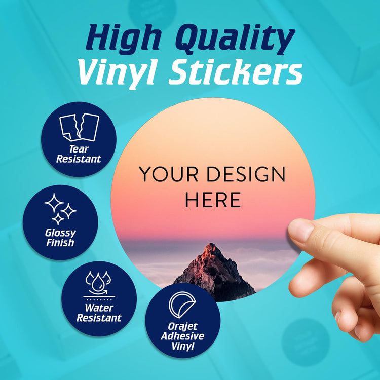100 Custom Vinyl Stickers (100 Count)