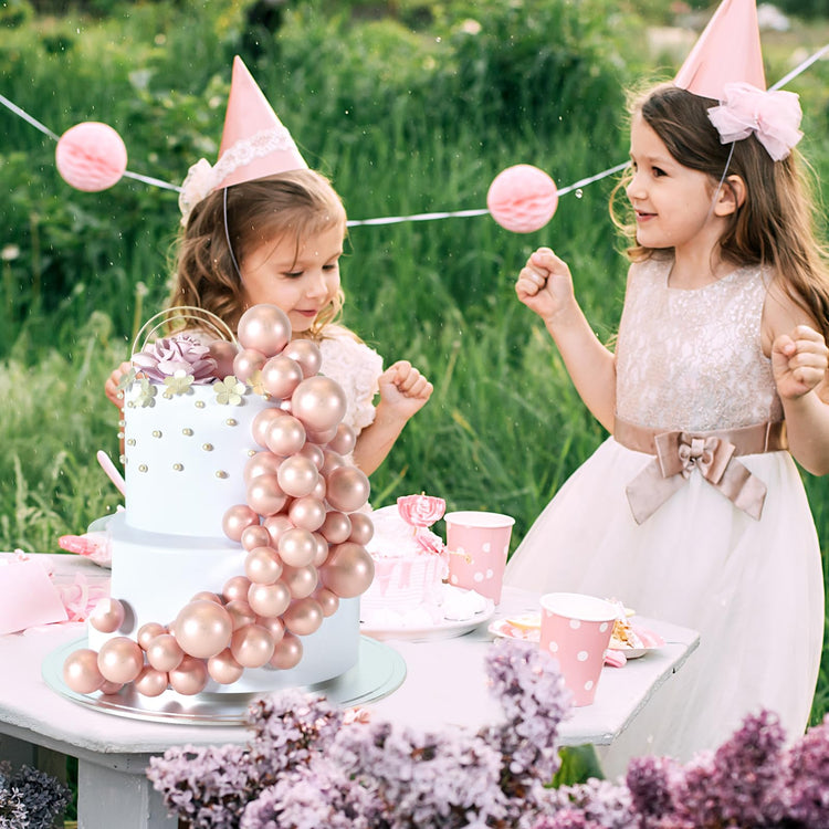 48 Pcs Balls Cake Topper Decorations Balloon Cupcake Toppers Foam Cake Topper Balls Cake Balls Decorations for Birthday Party Wedding Anniversary Cake Decorating (48 Count)