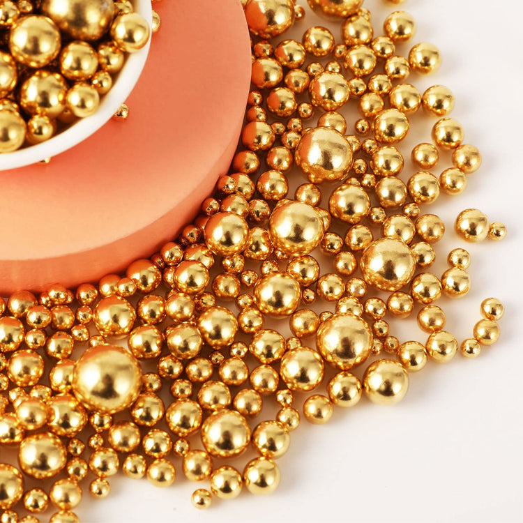 Gold Pearl Sugar sprinkles (4.58 Ounce)