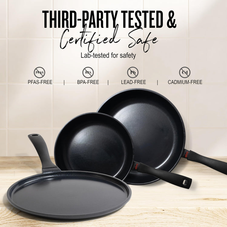 Energy Ceramic Nonstick Frying Pan & Crepe Pan Set (3 Count)
