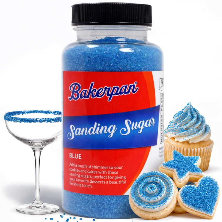 Blue Sanding Sugar for Baking & Cookie Decorating (5 Ounce)
