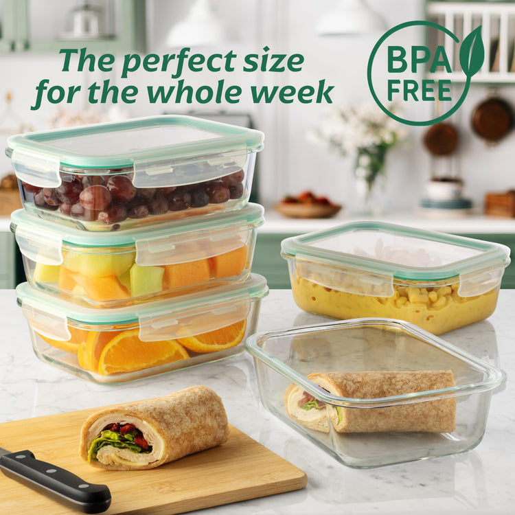 8 Pack 35 oz Glass Containers (8 Count)