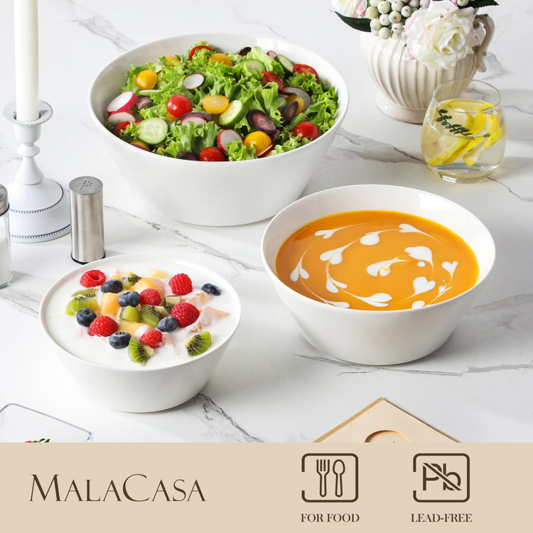 White Serving Bowls Set of 3 (3 Count)