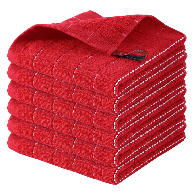 100% Cotton Terry Kitchen Dish Cloths (6 Count)