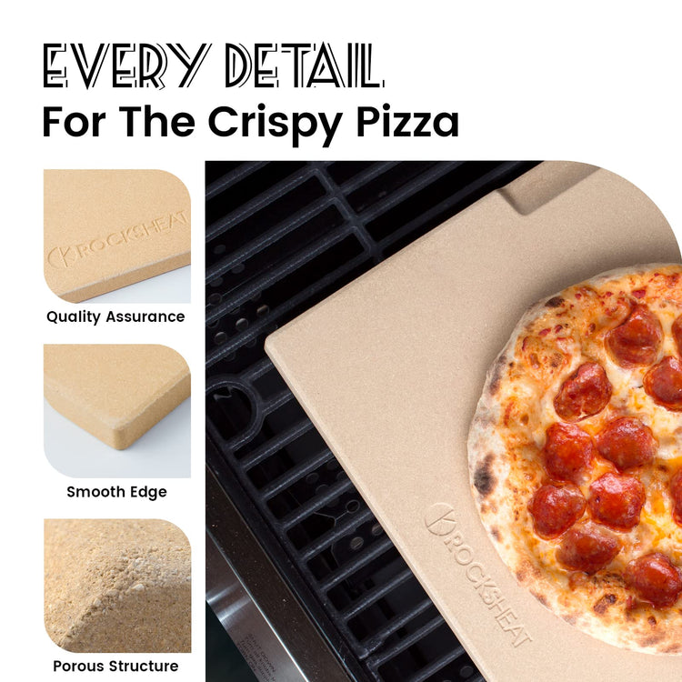 Pizza Stone 12"x12" Square Pizza Stone for Oven Grill BBQ