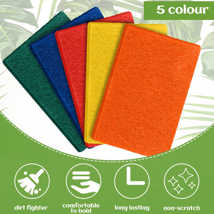 100 Pcs Non Scratch Scouring Pads for Kitchen Dish