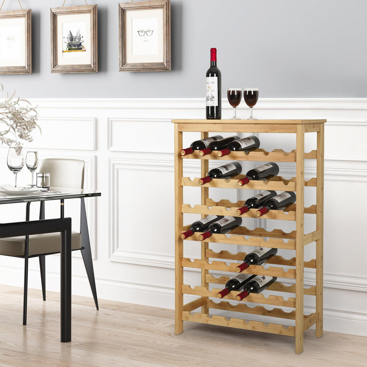 42 Bottles Bamboo Wine Rack
