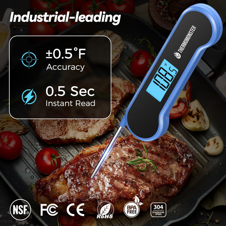 0.5 Sec Instant Read Meat Thermometer Digital for Cooking