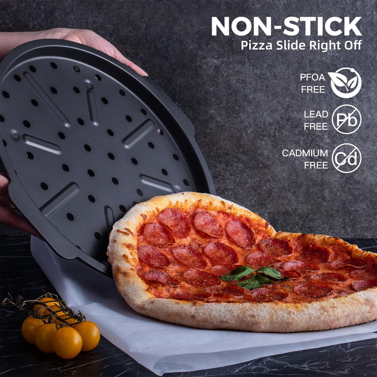 2 Pack Pizza Pan with Holes 12 Inch (2 Count)