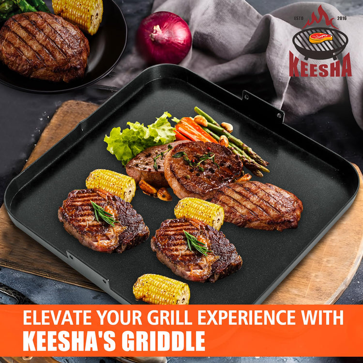 15.5'' Nonstick Carbon Steel Griddle with 2 Handles for Recteq RT