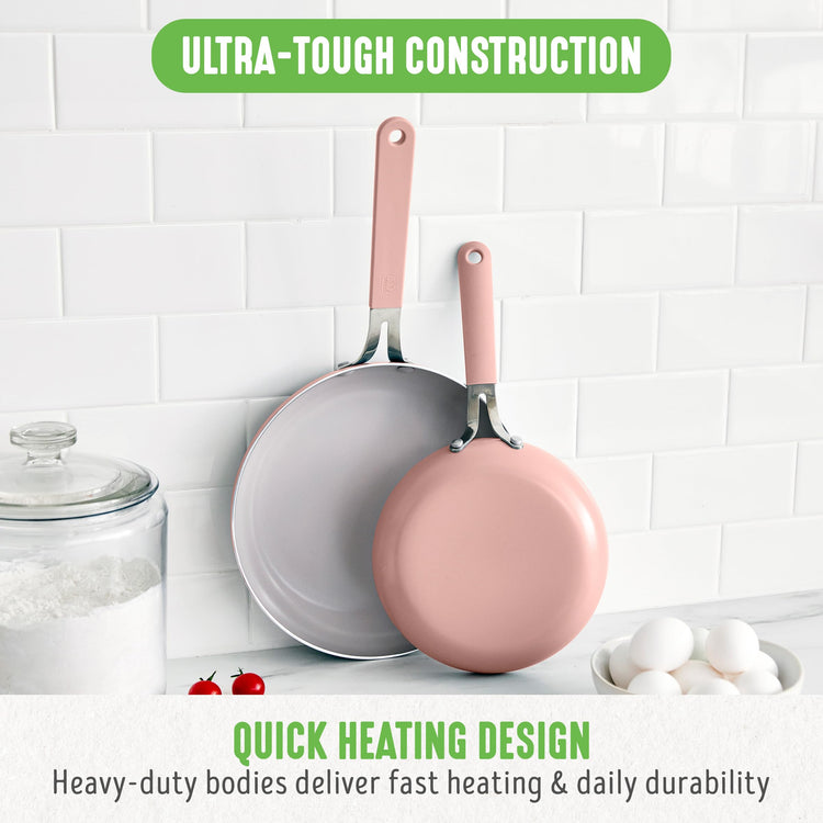 8” & 10” 2 Piece Nonstick Ceramic Frying Pan Set (2 Count)