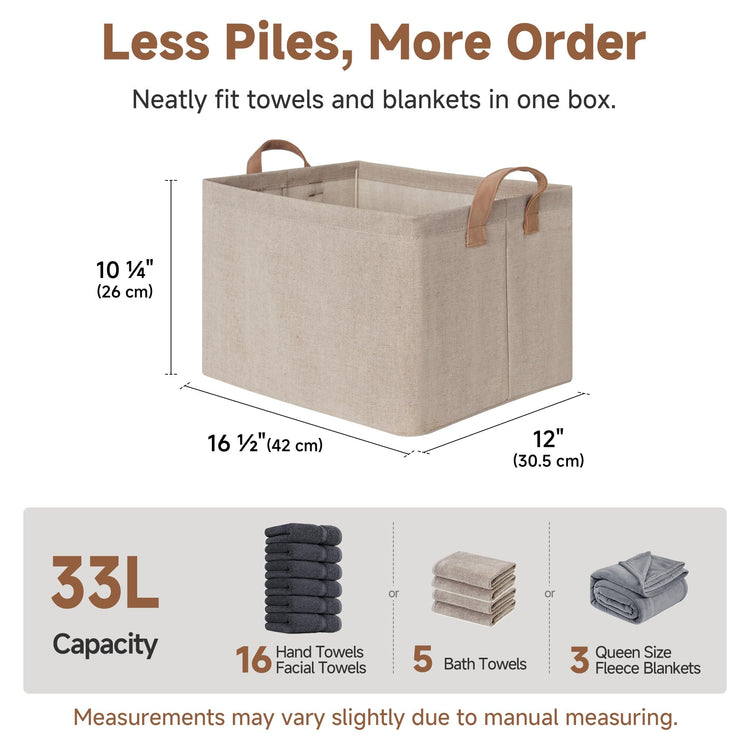 Large Fabric Storage Bins (2 Count)