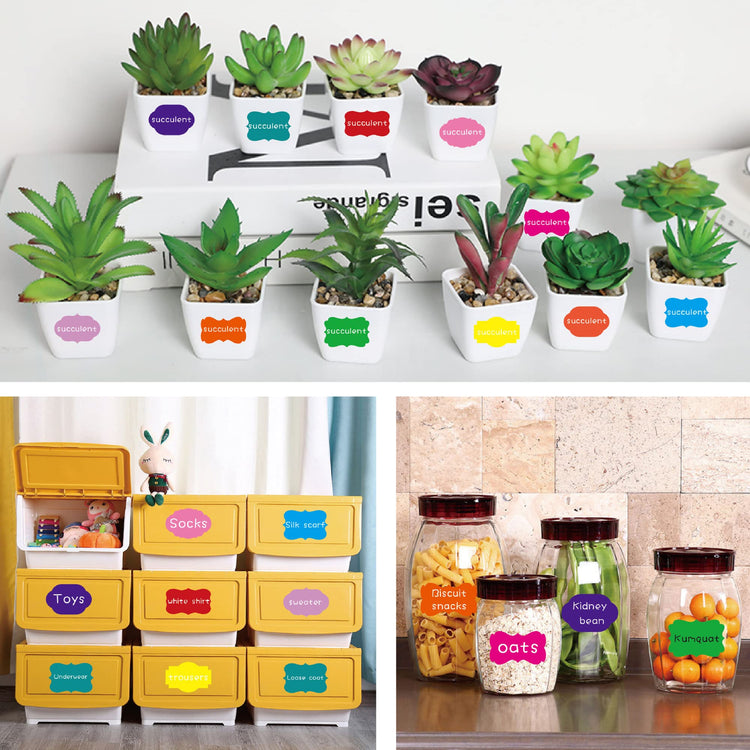 200PCS Fancy Shape Sticker Labels for Essential Oil (200 Count)