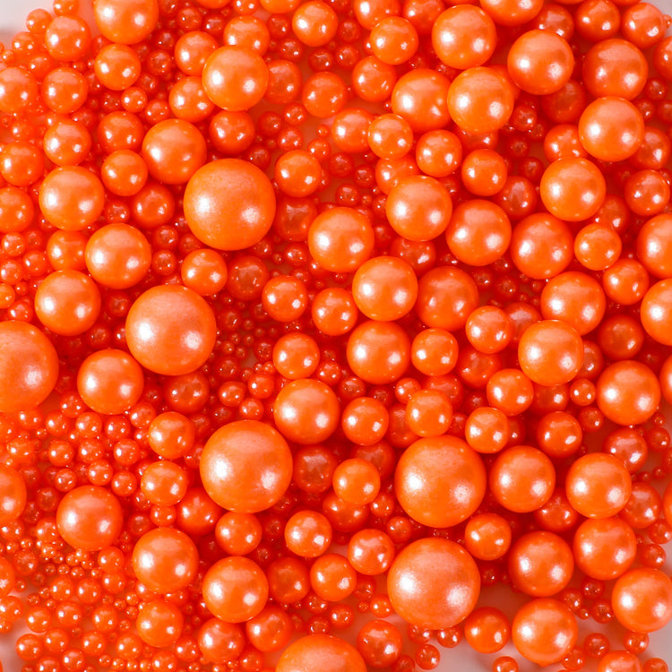 Orange Pearl Sugar Sprinkles (4.58 Ounce)