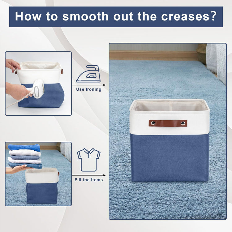 Collapsible Fabric Storage Cubes 11x11 Cube Storage Bins (4 Count)