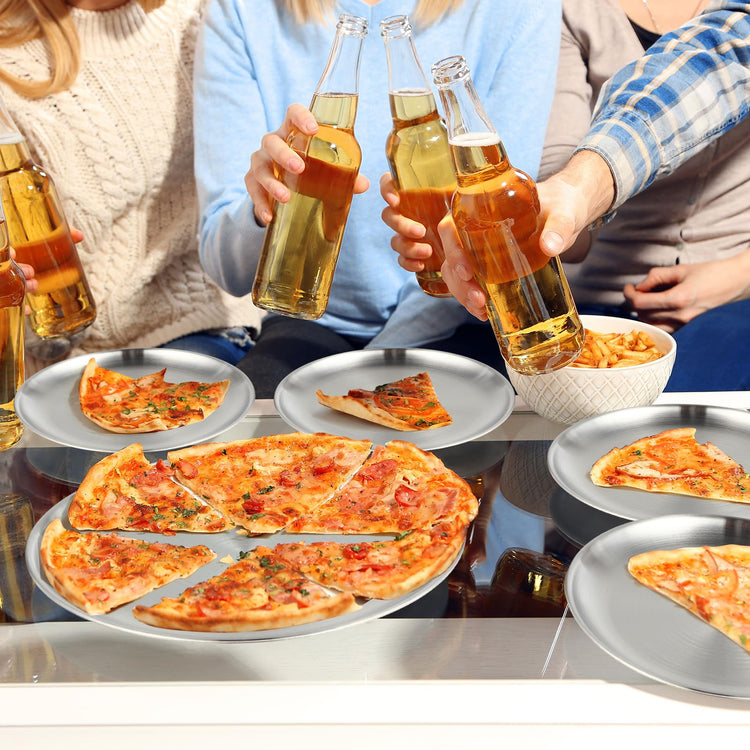 6 Pieces Silver Pizza Pans 10 Inch Bakeware (6 Count)
