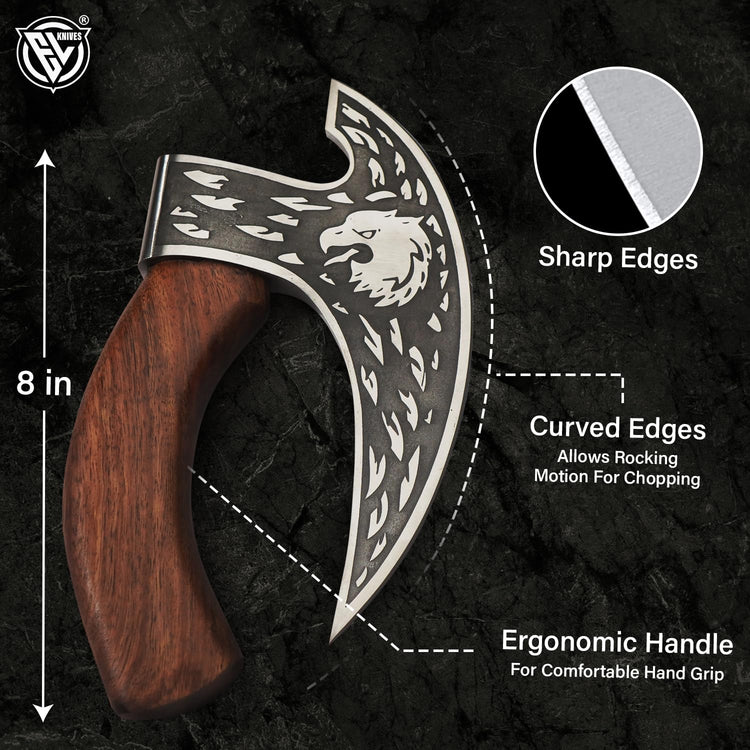 Multipurpose Viking Pizza Axe with Sheath