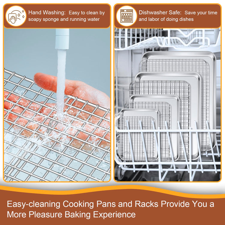 16 + 12.5 + 10.4 + 9 Inch Baking Sheet & Rack