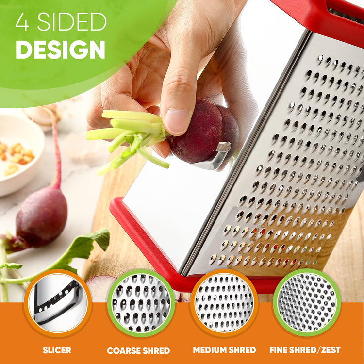 Stainless Steel XL Cheese Grater for Kitchen