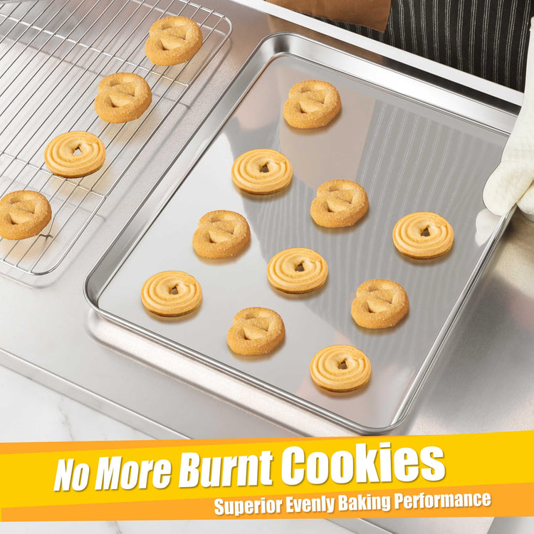 1 Pack 16x12 Inch Stainless Steel Jelly Roll Pan (2 Count)