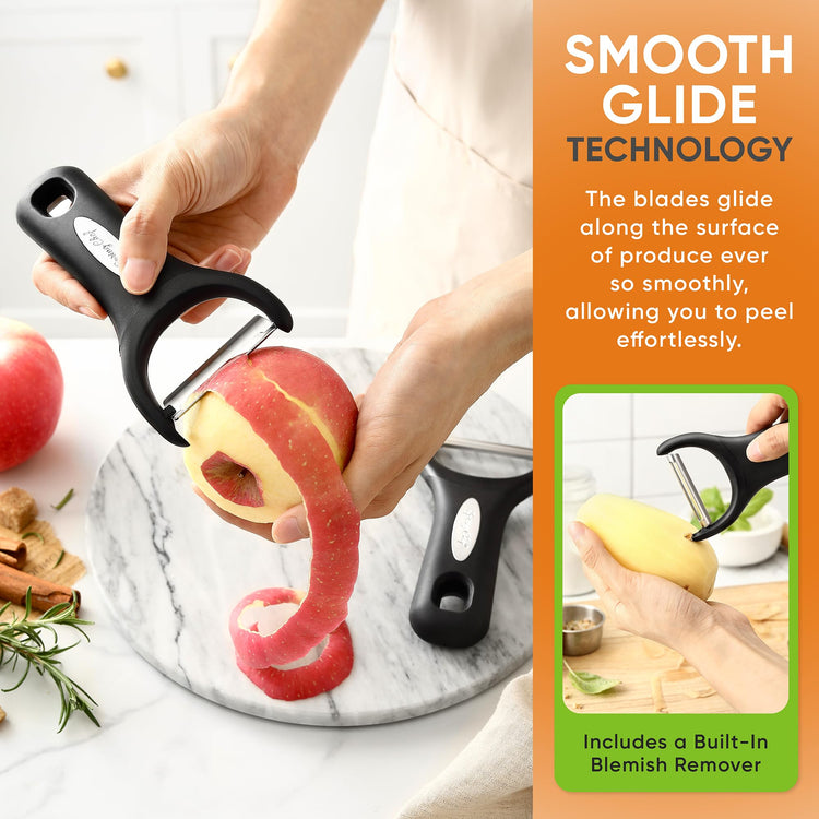Set of 2 Stainless Steel Y Shaped Vegetable Peeler for Kitchen