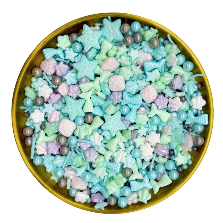 Ocean Sprinkles Candy Mix Size Edible Pearls Cake Decorations Cupcake Toppers Cookie Decorating Perfect for Wedding Party Valentine Halloween Christmas Supplies 4.58OZ (4.58 Ounce)