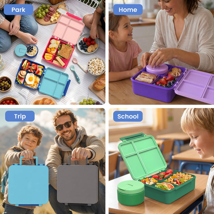 Bento Lunch Box for Kids with 8oz Soup Thermo