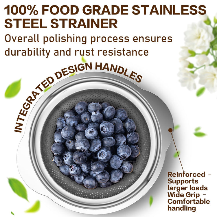 Stainless Steel Colander for Kitchen (3 Count)