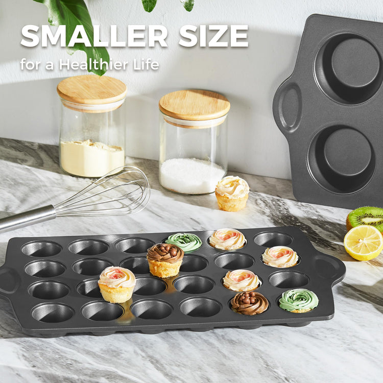 Mini 24 Muffin & Cupcake Pans with 240 Liners