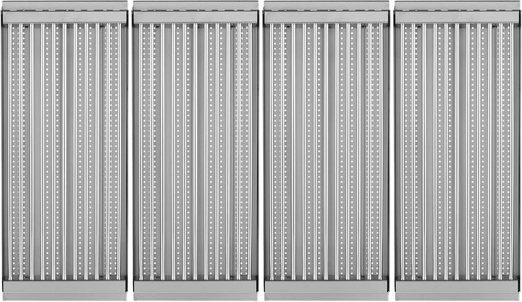 18 7/16" x 7 5/8" Stamped Stainless Steel Cooking Grate & Emitter Set for Charbroil Tru-Infrared Pre-2015 463271314 463241414 463271313 466241413 463224912 for Charbroil Grill Replacement Parts
