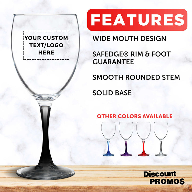 Custom Nuance Wine Glasses by ARC 10.5 oz. Set of 10 (100 Count)