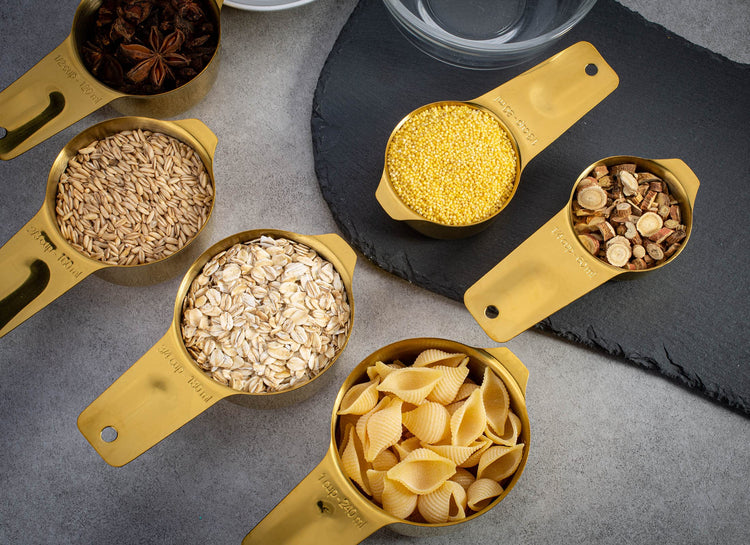 7-Piece 18/8 Stainless Steel Measuring Cups Set, Gold