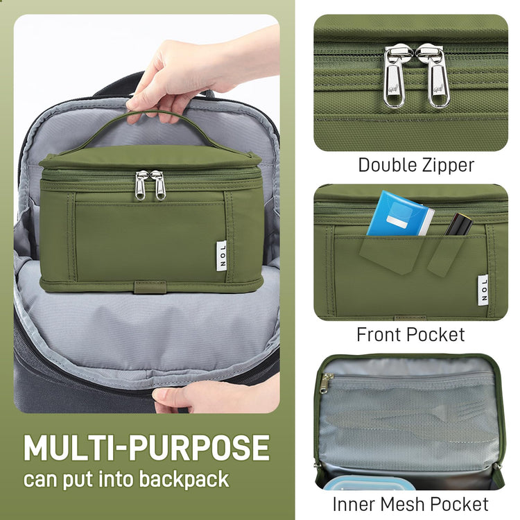 NOL Small Lunch Bag Mini Lunch Box Insulated Lunch Bag for Men