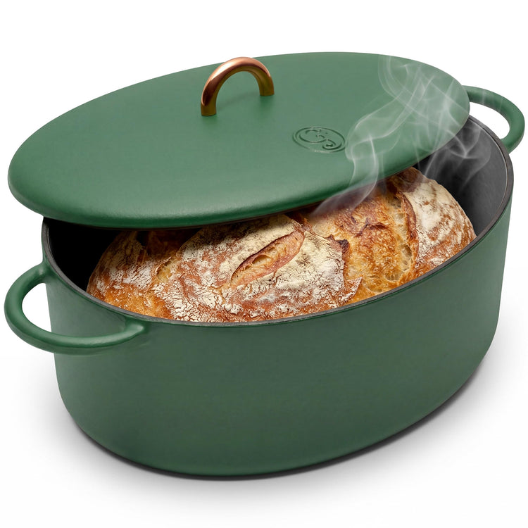 6.75 Quart Enameled Cast Iron Dutch Oven Pot w