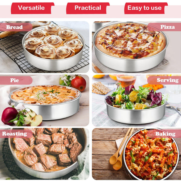 8 Inch Round Cake Pan Set of 3 (3 Count)