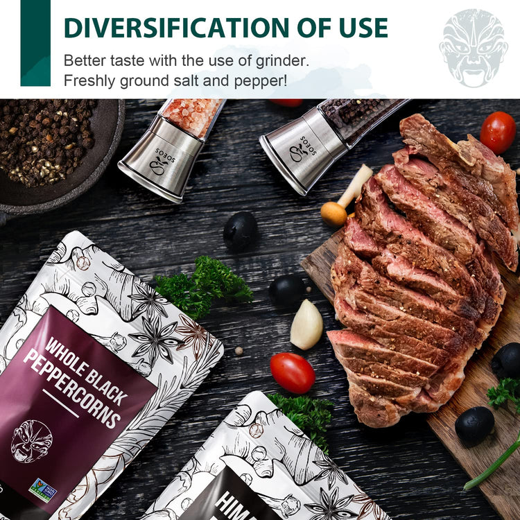Pink Salt 32Oz + Rainbow Peppercorns 12Oz (44 Ounce)