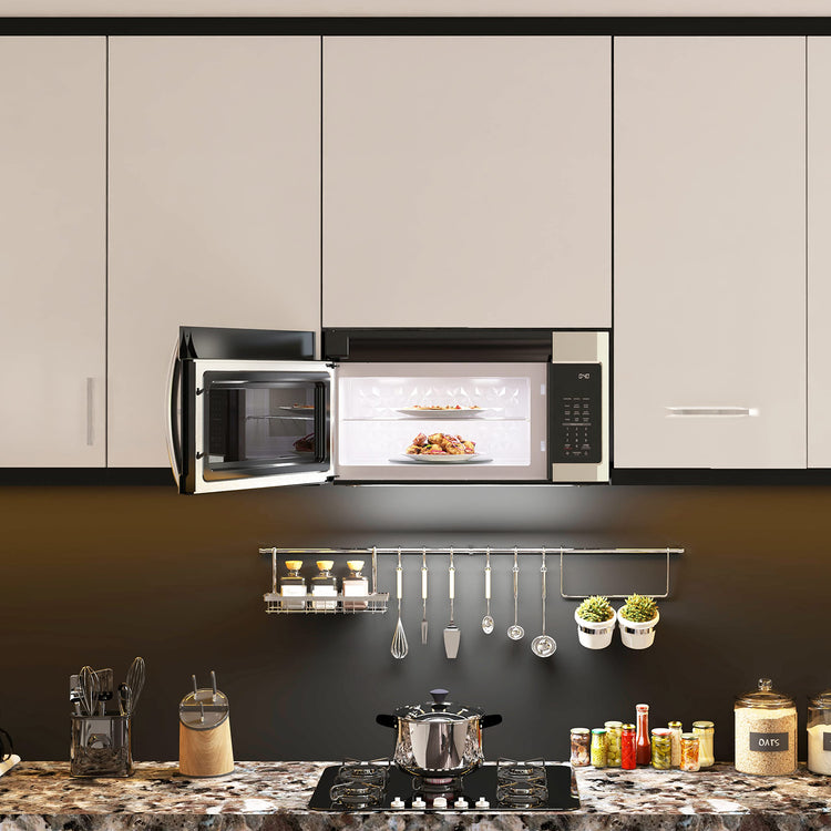 1.9 Cu. Ft. Over the Range Microwave Oven with Oven Lamp and 300CFM Recirculation Vent Hood Function