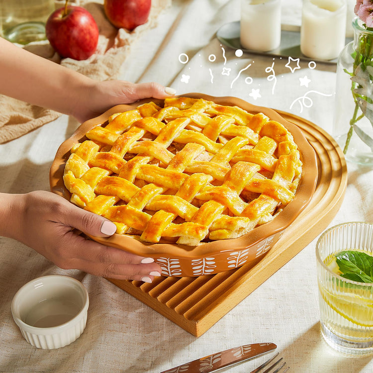 Porcelain Deep Fluted Pie Dish for Baking