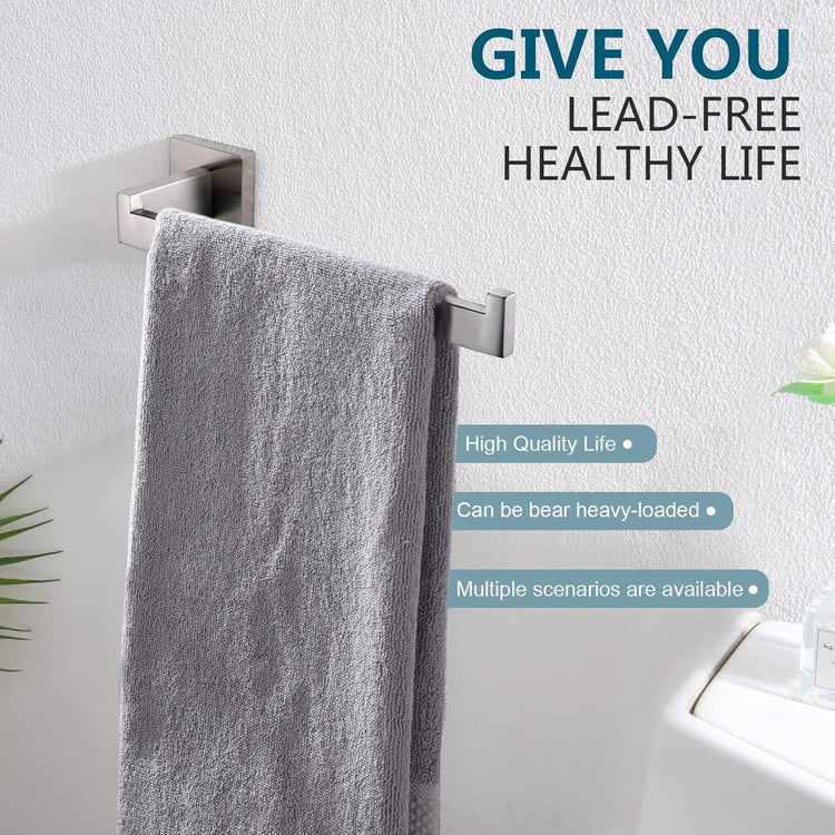 KOKOSIRI Hand Towel Holder Brushed Nickel Towel Bars Stainless Steel Bathroom Hardware Kitchen Paper Towel Holder Wall Mount, B3003BR