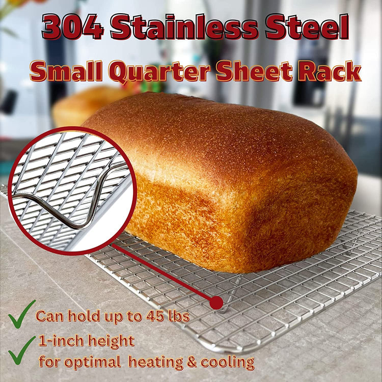 Small Quarter Sheet Cooling Rack for Cooking & Baking