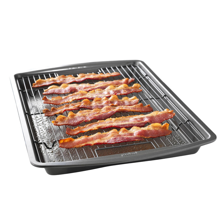 15” x 10.5” Nonstick Carbon Steel Baking Pan & Raised Wire Rack