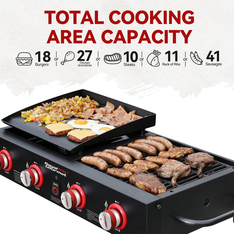 GD4002T 4 Burner Tailgater Grill and Griddle Combo