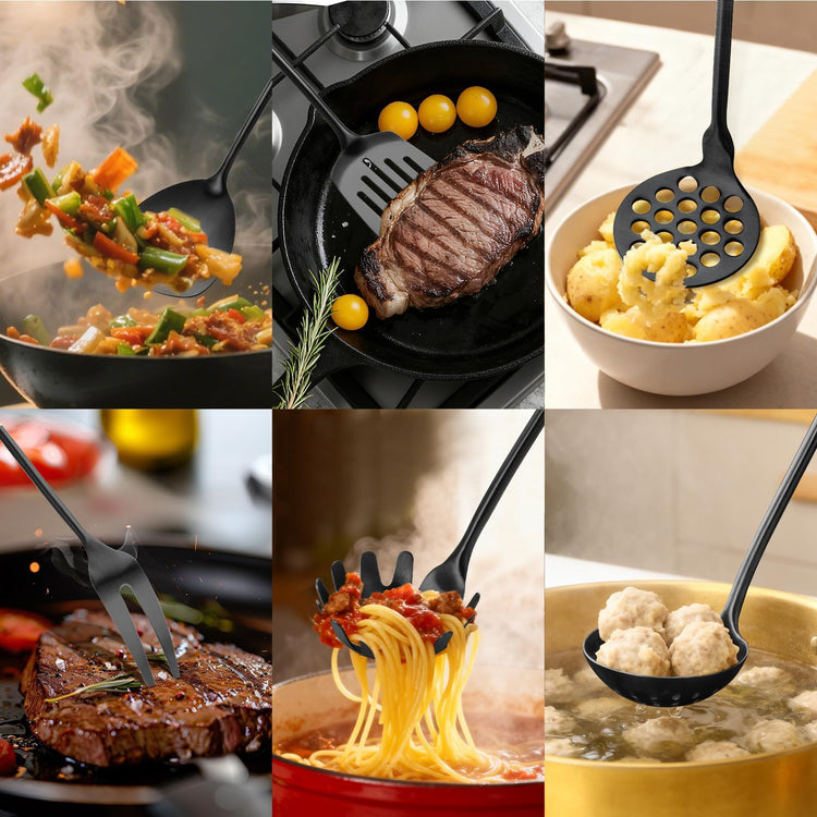 18 10 Stainless Steel Kitchen Utensils Set (10 Count)