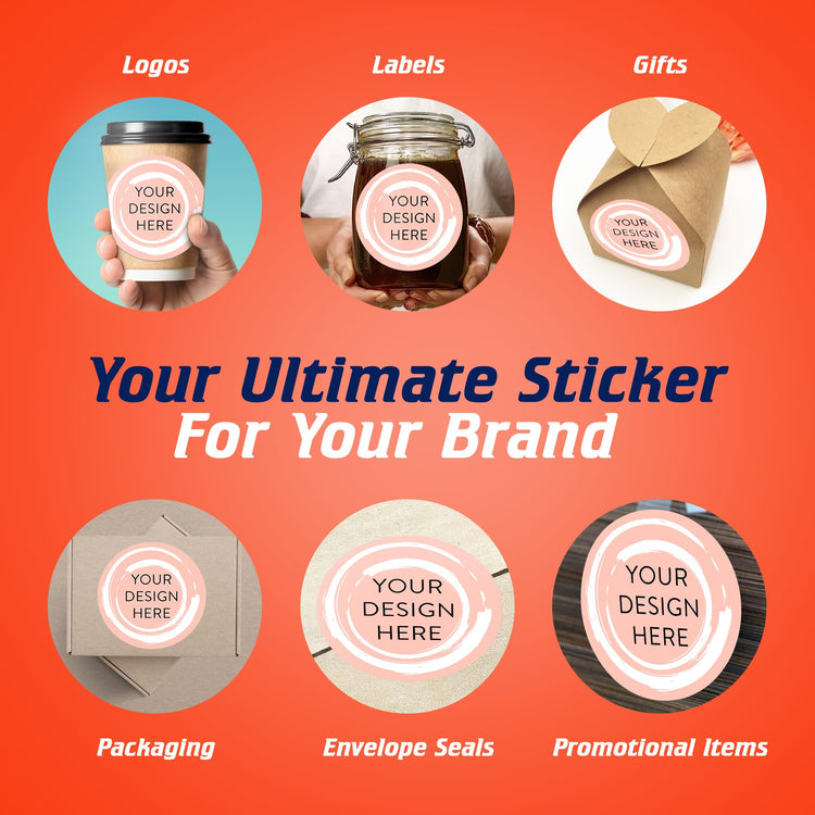 100 Custom Vinyl Stickers (100 Count)