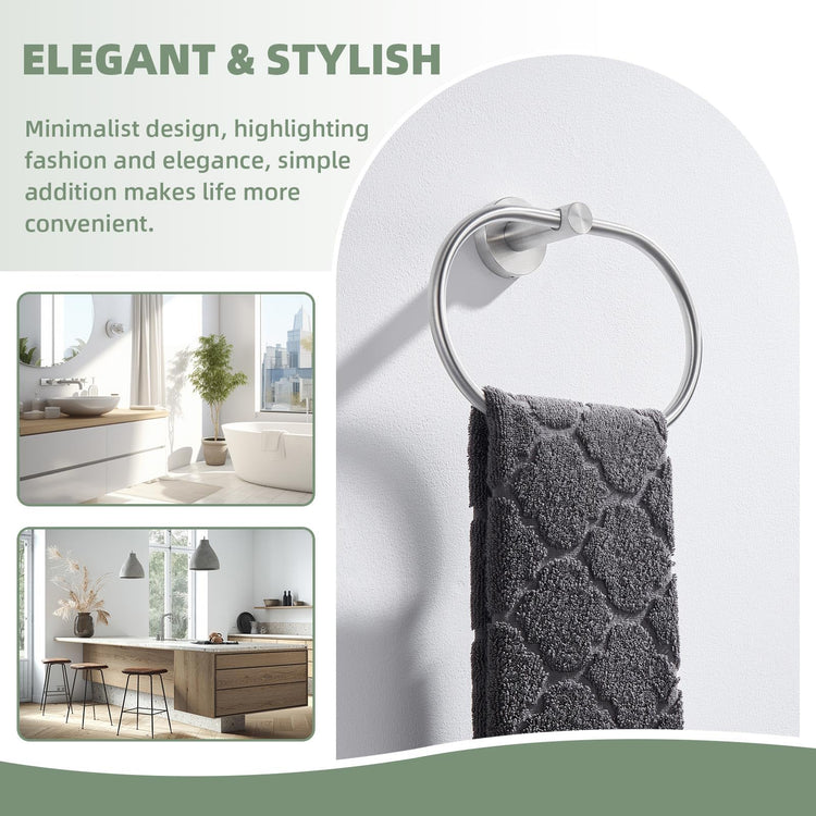 Oval Towel Ring Brushed Nickel
