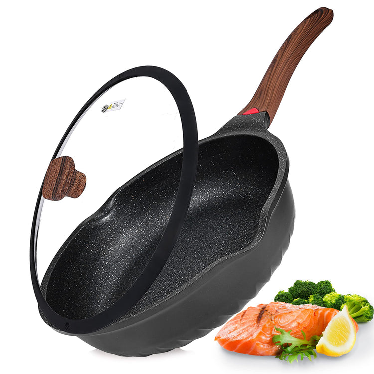 Nonstick Deep Frying Pan Saute Pan with Lid