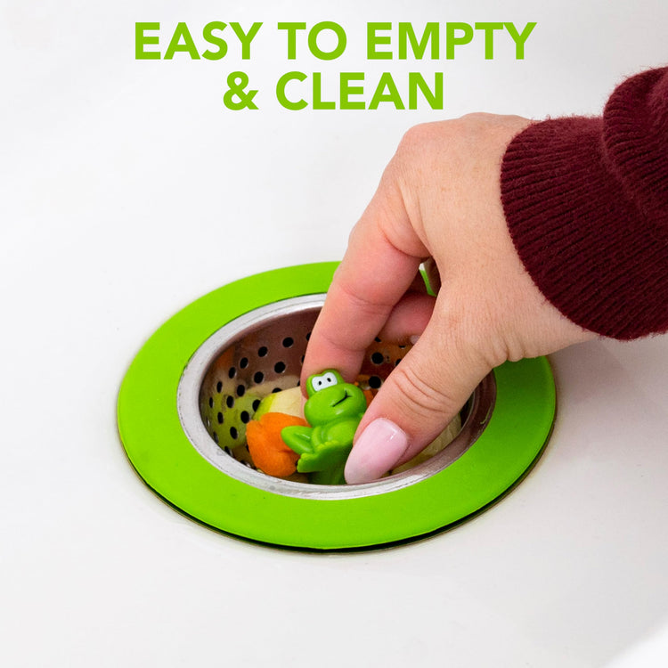 Ribbit Kitchen Sink Strainer Basket Garbage Disposal Drain Cover