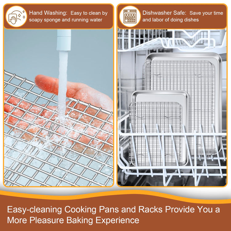 16 + 10.4 Inch Baking Sheet Pan and Cooking Rack