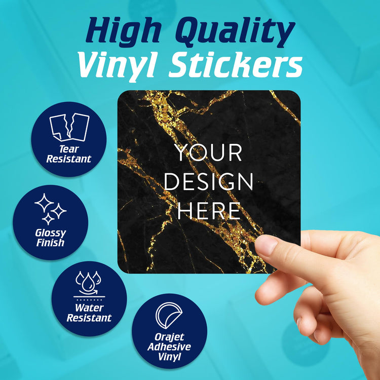 Custom Vinyl Stickers Your Image (100 Count)
