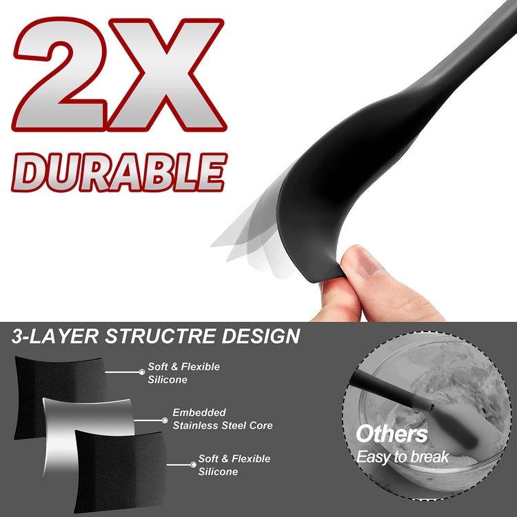 4 Piece Silicone Spatula Set (4 Count)